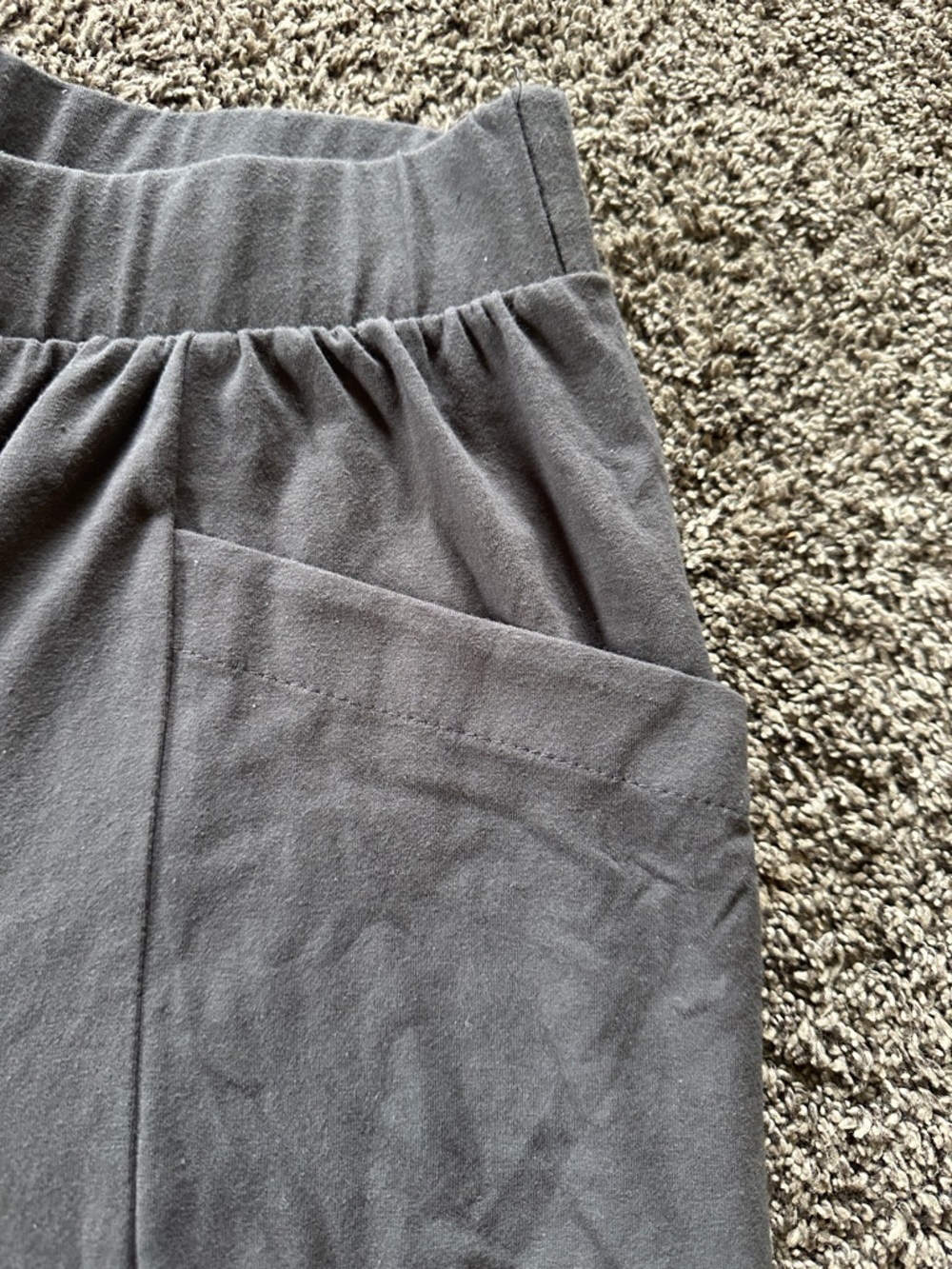 Final Touch Charcoal Gray Drawstring Harem Pants size Small Cotton Relaxed - Picture 4 of 6